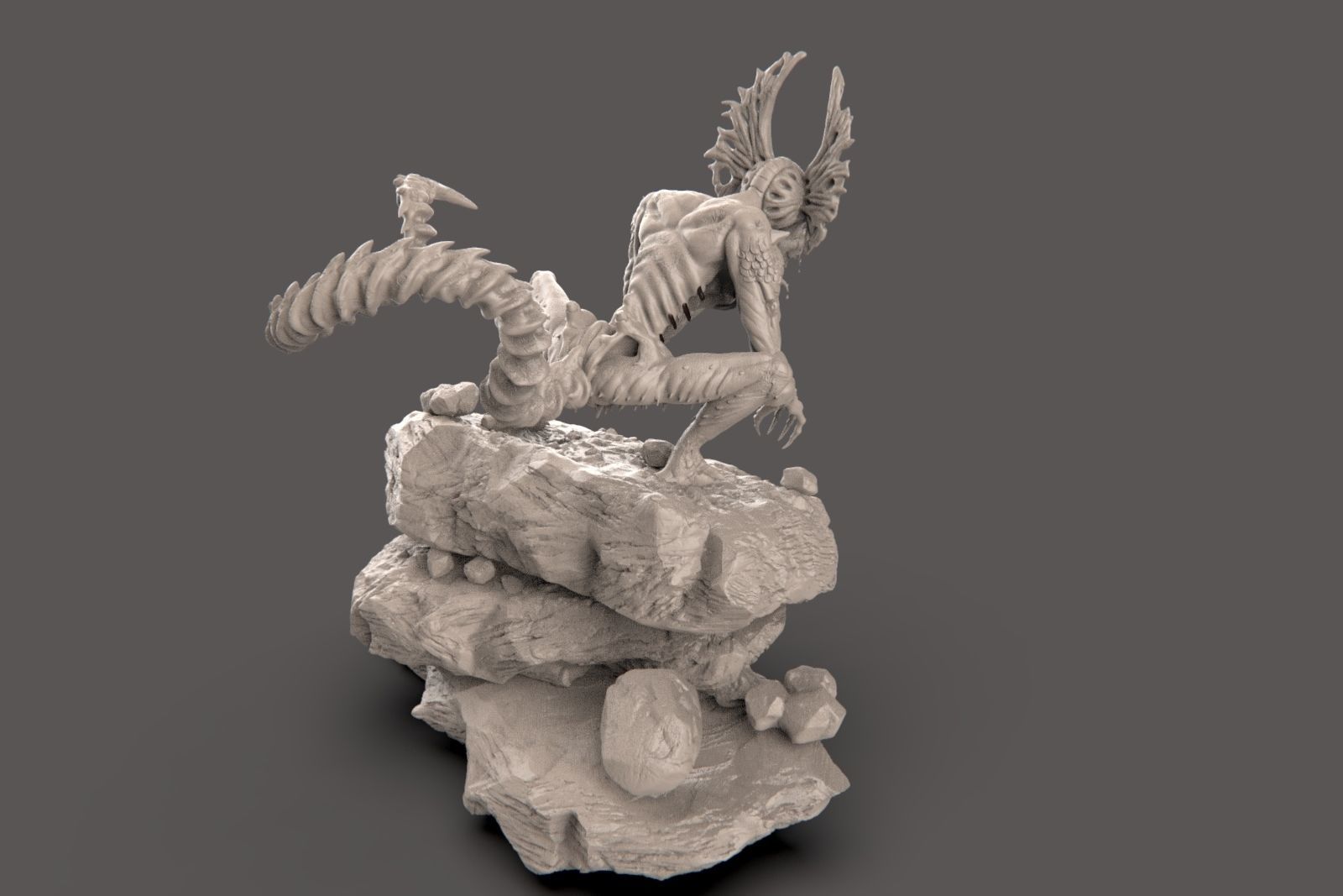 The Hunter - Alien Creature  3D print model_2