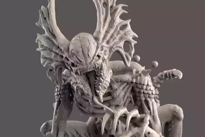 The Hunter - Alien Creature  3D print model