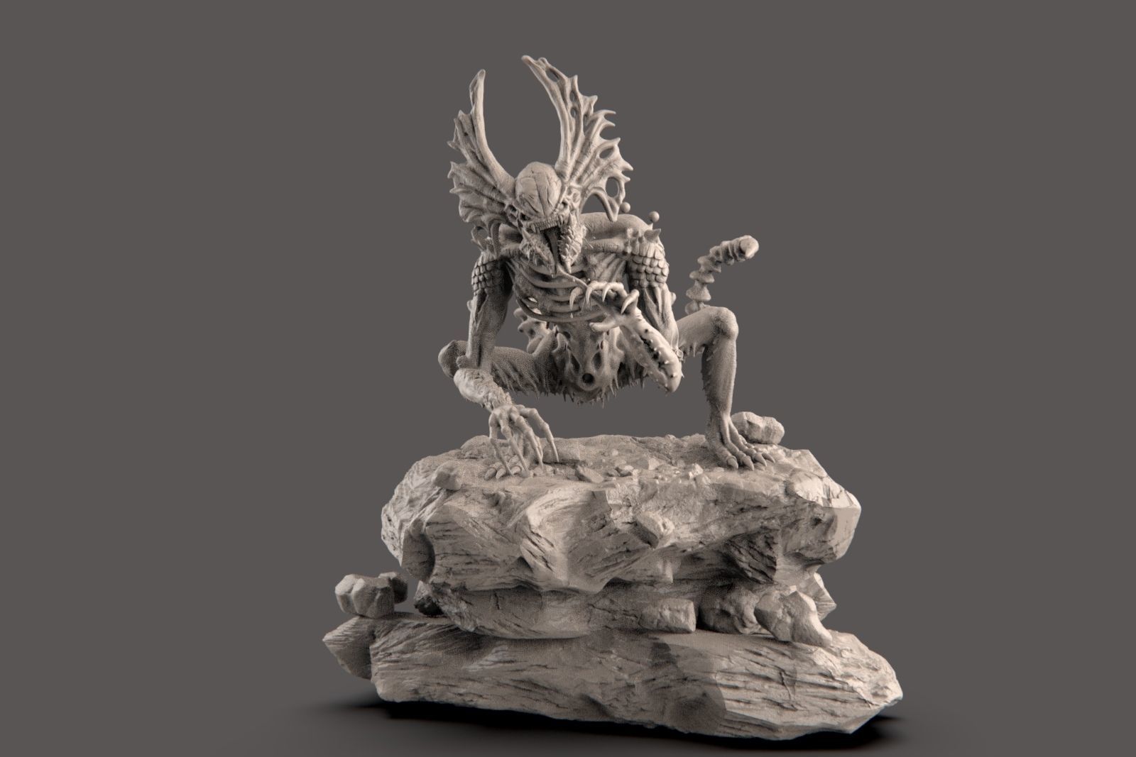 The Hunter - Alien Creature  3D print model_1