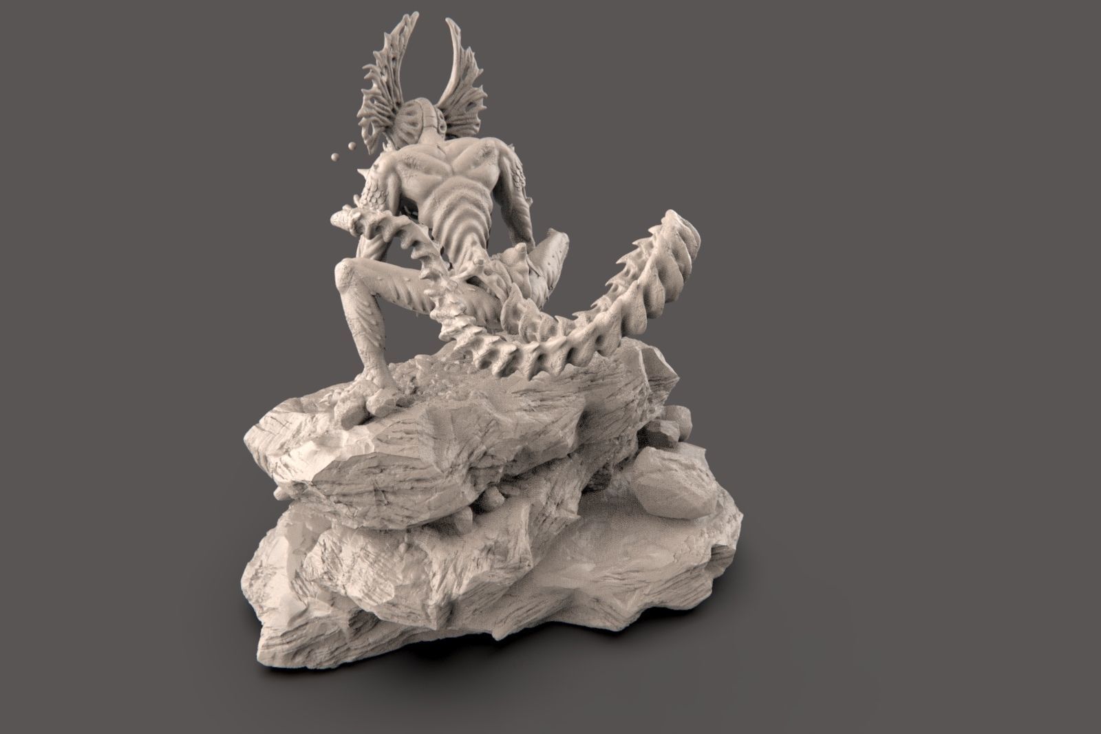 The Hunter - Alien Creature  3D print model_3