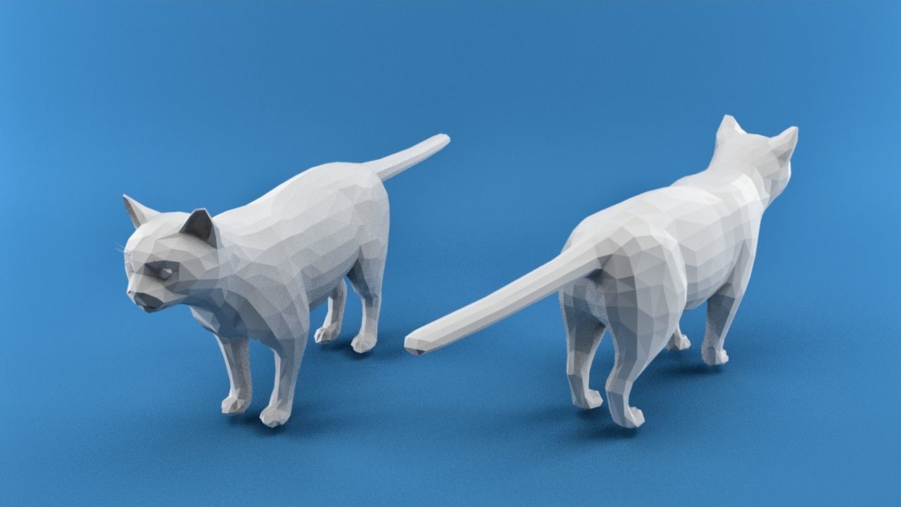 Farm Animals Low-poly 3D model_9