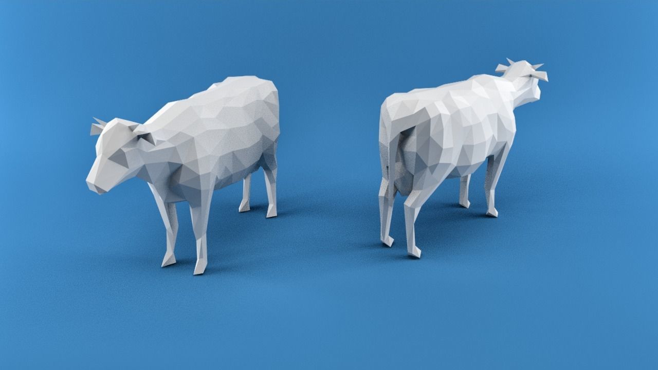 Farm Animals Low-poly 3D model_5