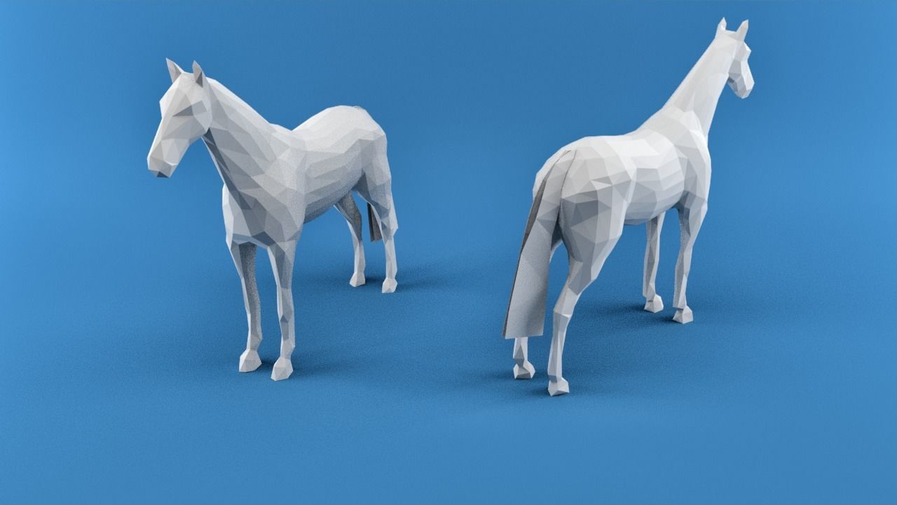 Farm Animals Low-poly 3D model_7