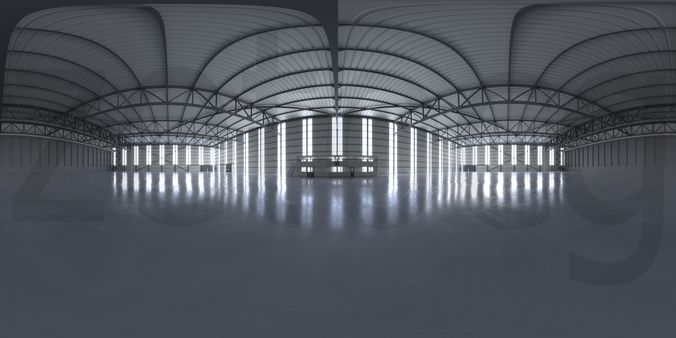 HDRI - Airplane Hangar Interior 2  Texture