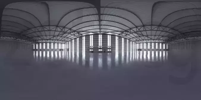HDRI - Airplane Hangar Interior 2  Texture