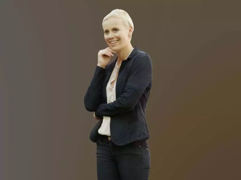 Ina 10007 - Standing Business Woman Low-poly 3D model