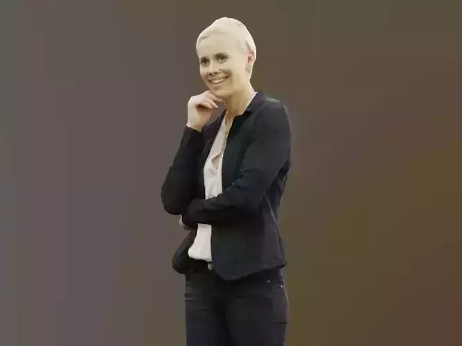 Ina 10007 - Standing Business Woman Low-poly 3D model