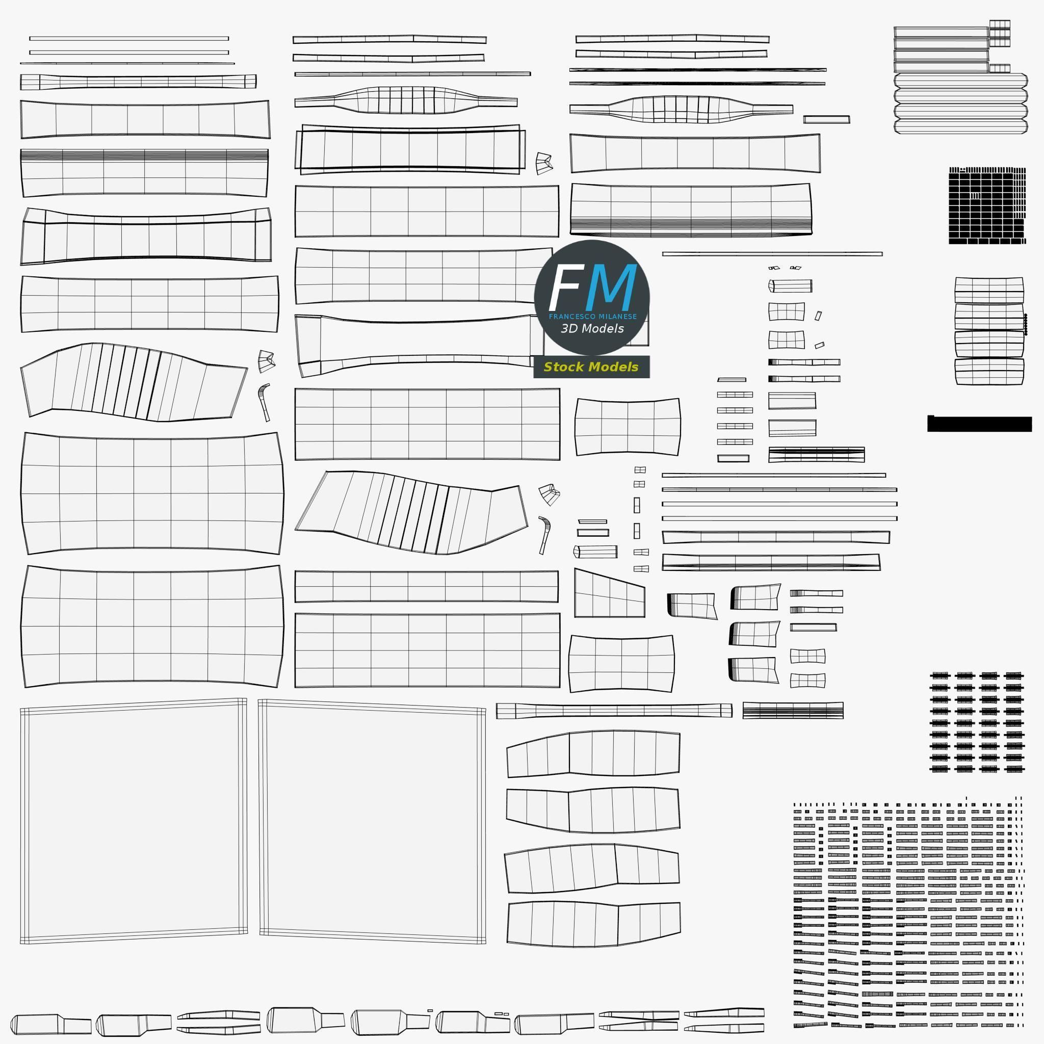 Open vertical piano 3D model_11