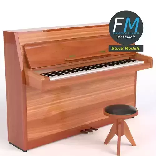 Open vertical piano