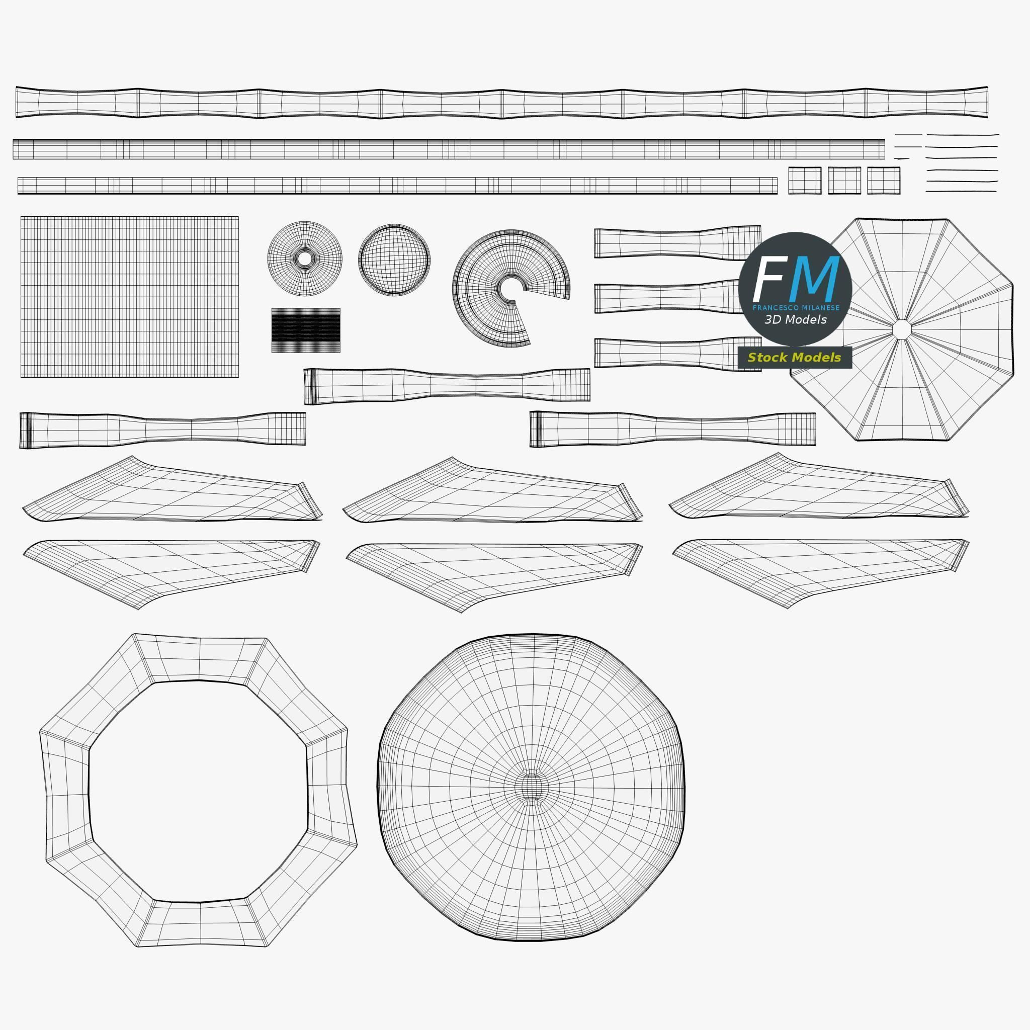 Open vertical piano 3D model_12