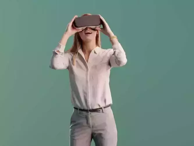 Ramona 10028 - VR Business Woman Low-poly 3D model