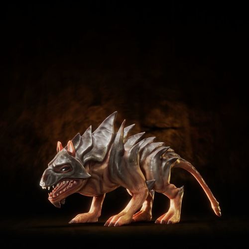 Dog like Monster Low-poly 3D model