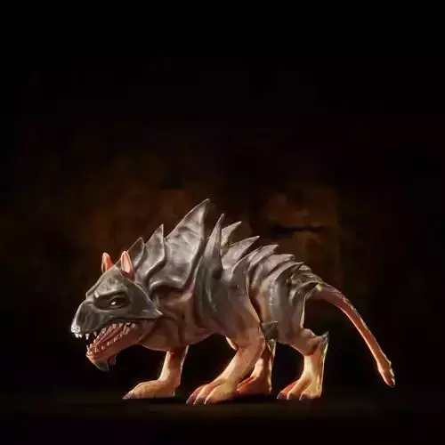 Dog like Monster Low-poly 3D model