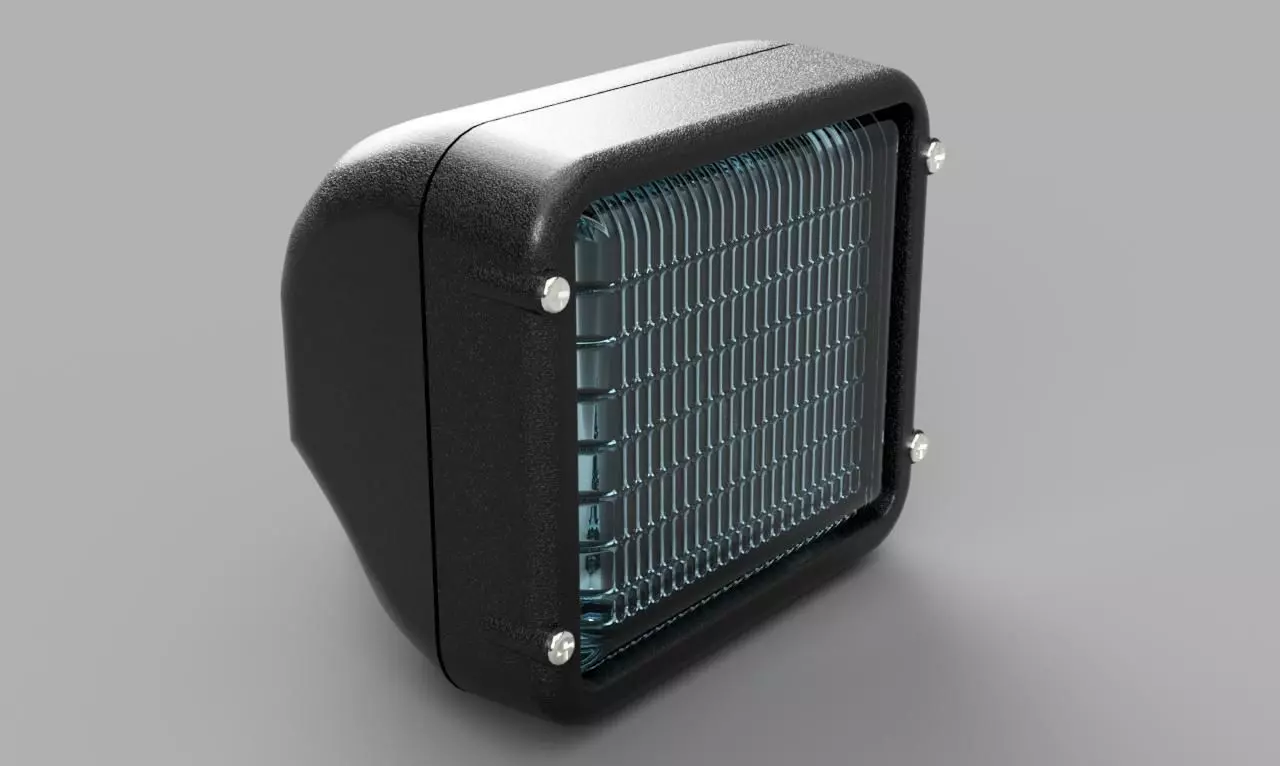 Reflector box with light 3D print model