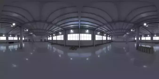 HDRI - Industrial Warehouse Interior 9 Texture