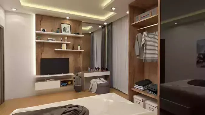 Modern master bedroom