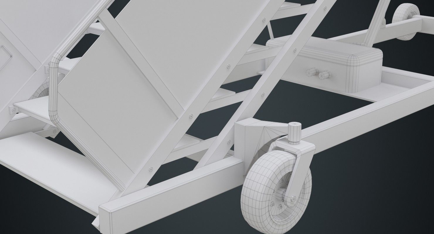 Airplane Stairs 1A Low-poly 3D model_9