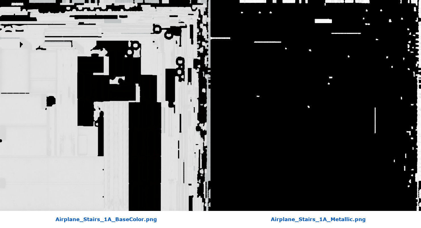 Airplane Stairs 1A Low-poly 3D model_12