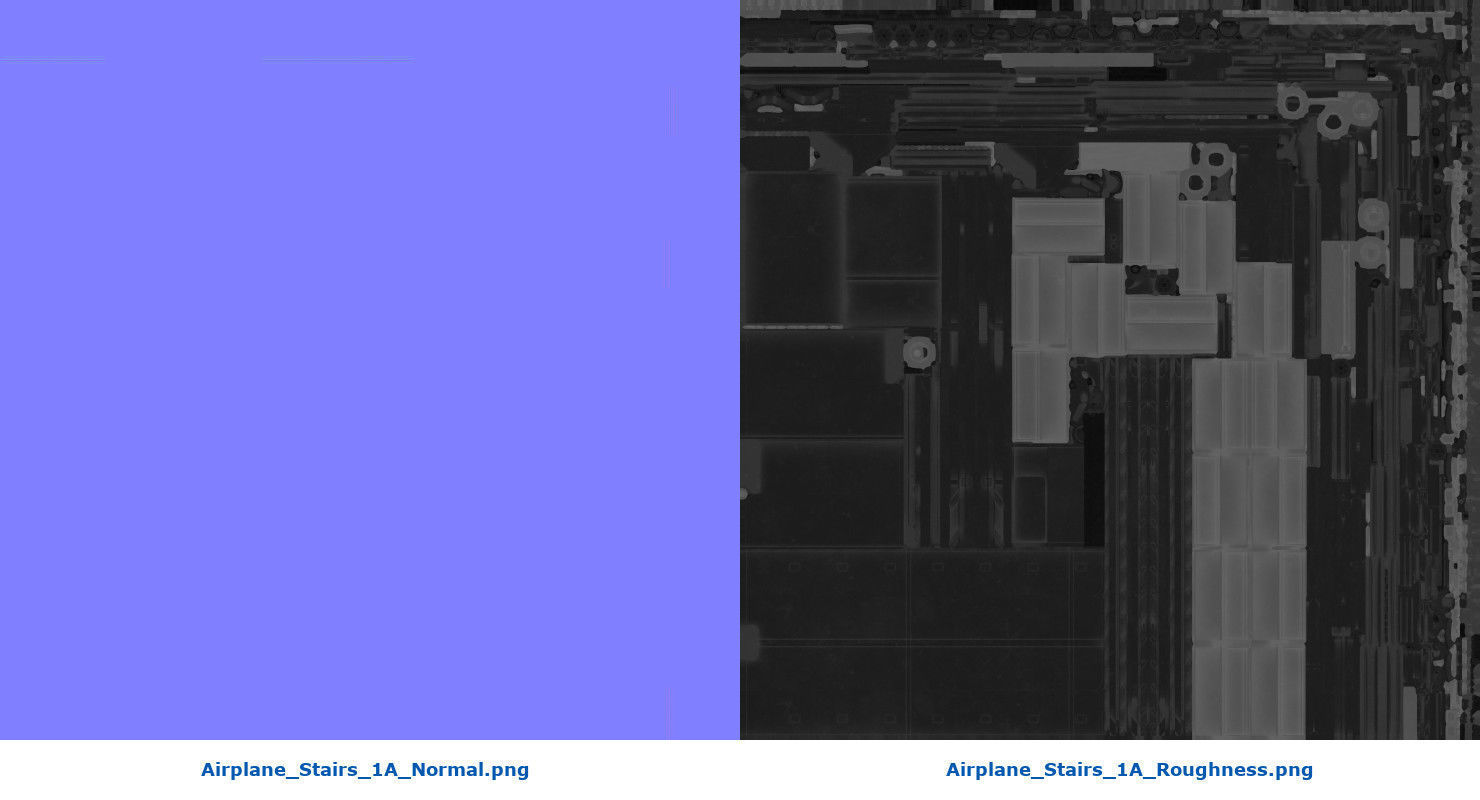 Airplane Stairs 1A Low-poly 3D model_13