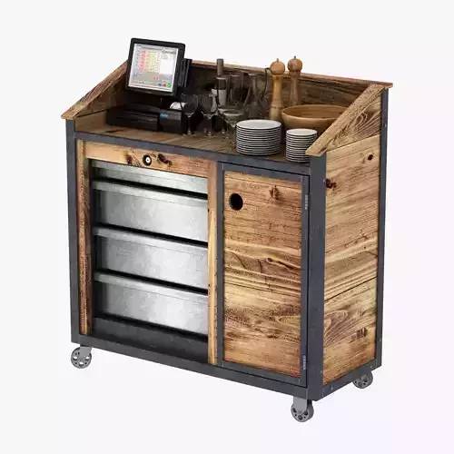 Waiter station in loft style 3D model