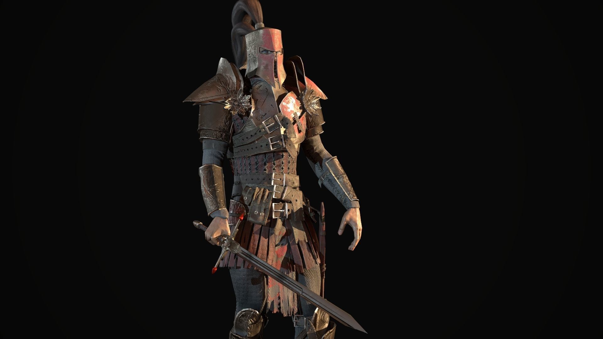 Crusader remastered  Low-poly 3D model_19