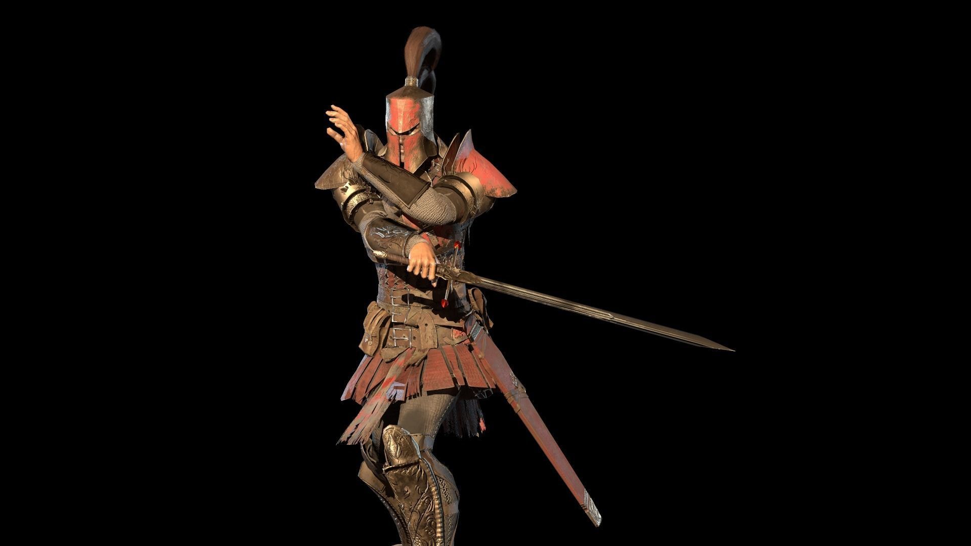 Crusader remastered  Low-poly 3D model_18
