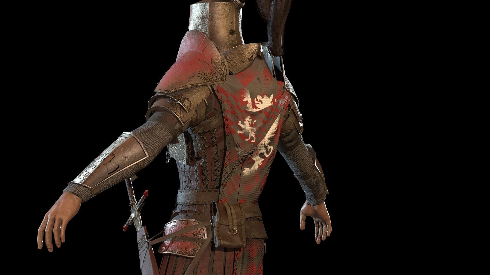 Crusader remastered  Low-poly 3D model_14