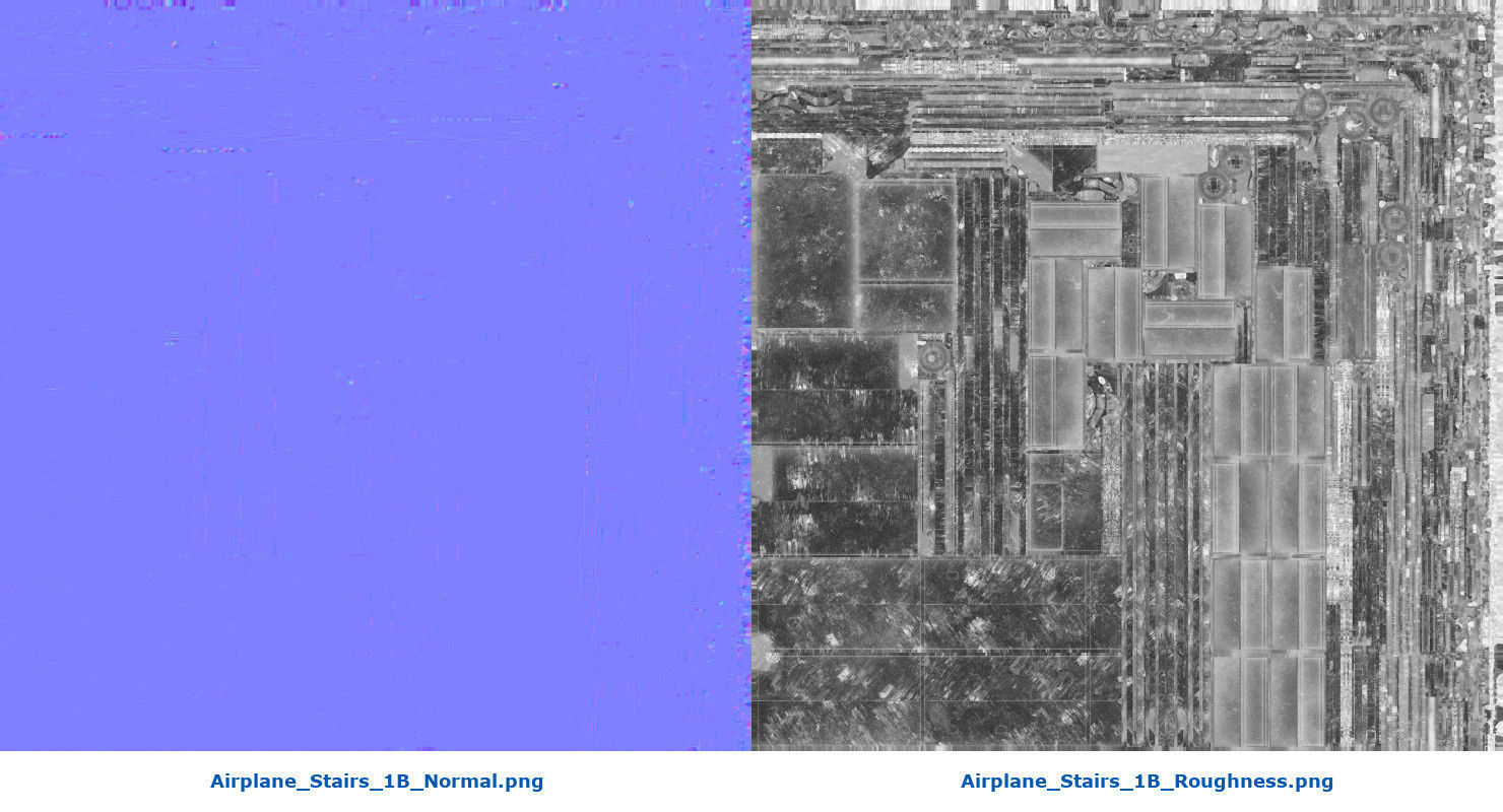 Airplane Stairs 1B Low-poly 3D model_13