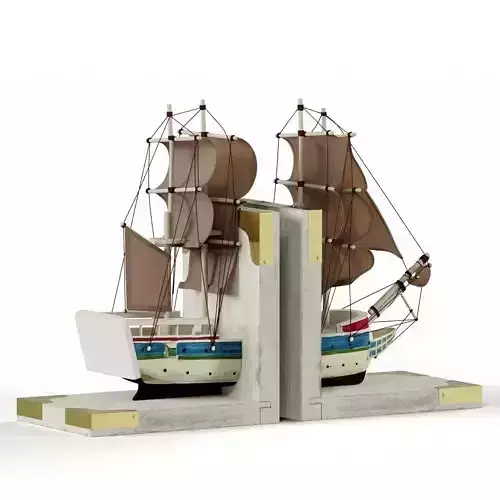 Trade Ship Book Ends Support