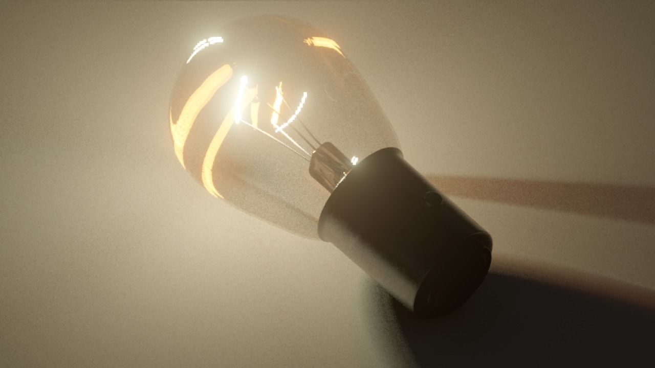 Car Rear Bulb Light Lamp PBR 3D model_1