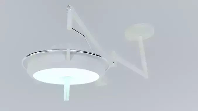 Overhead Light Low-poly 3D model