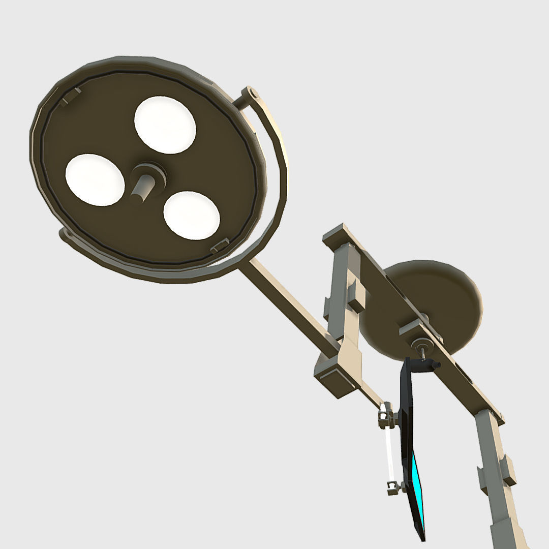 Overhead Lights Low-poly 3D model_3