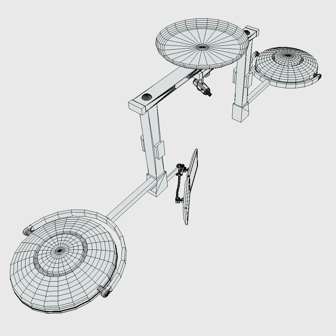 Overhead Lights Low-poly 3D model_5