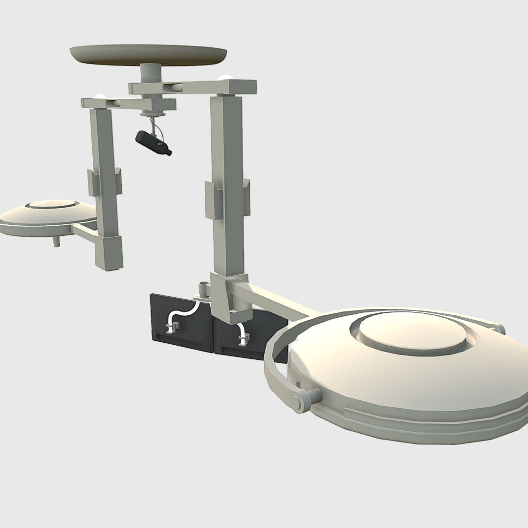 Overhead Lights Low-poly 3D model_2