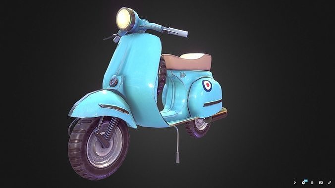 Vespa Vehicle Low-poly 3D model