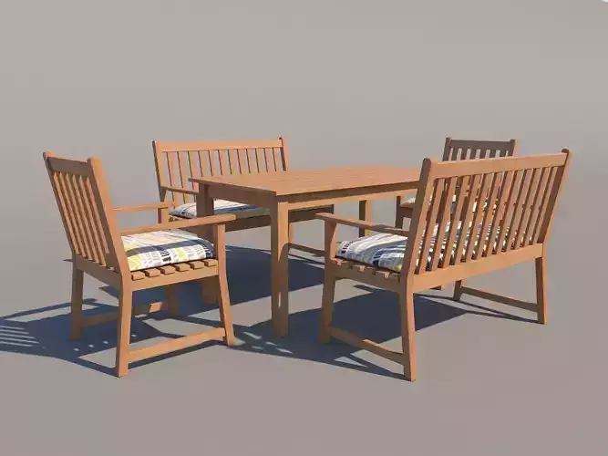 Garden table and seats set