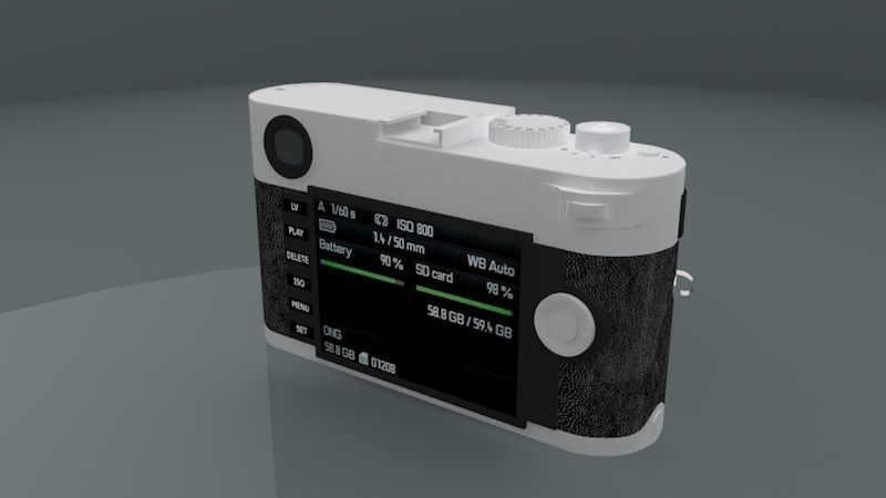 Leica M 240 with Summilux 50 mm lens 3D print model_3