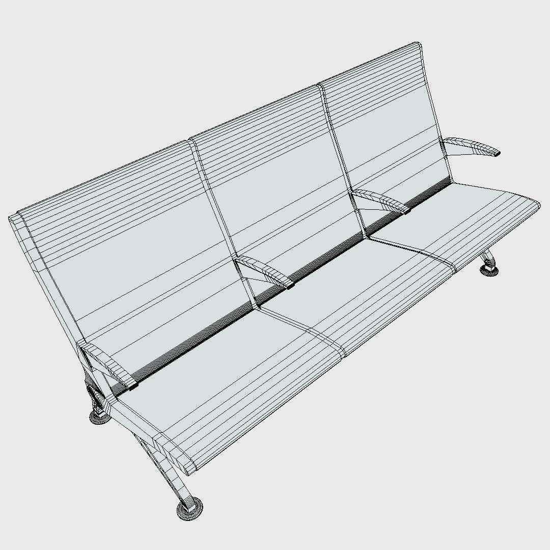 Flyaway Chairs Low-poly 3D model_4