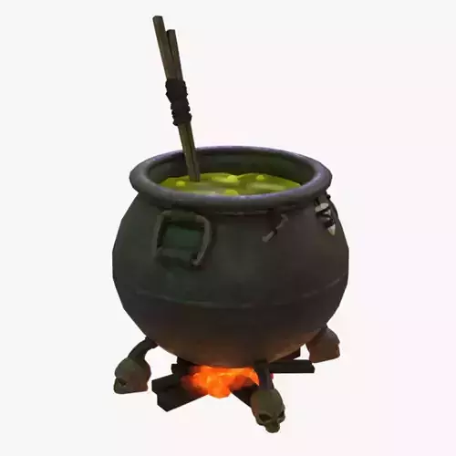 Witch Cauldron  Low-poly 3D model