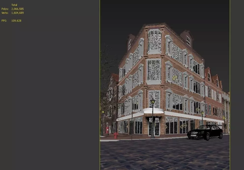 old europe streets 3D model_0