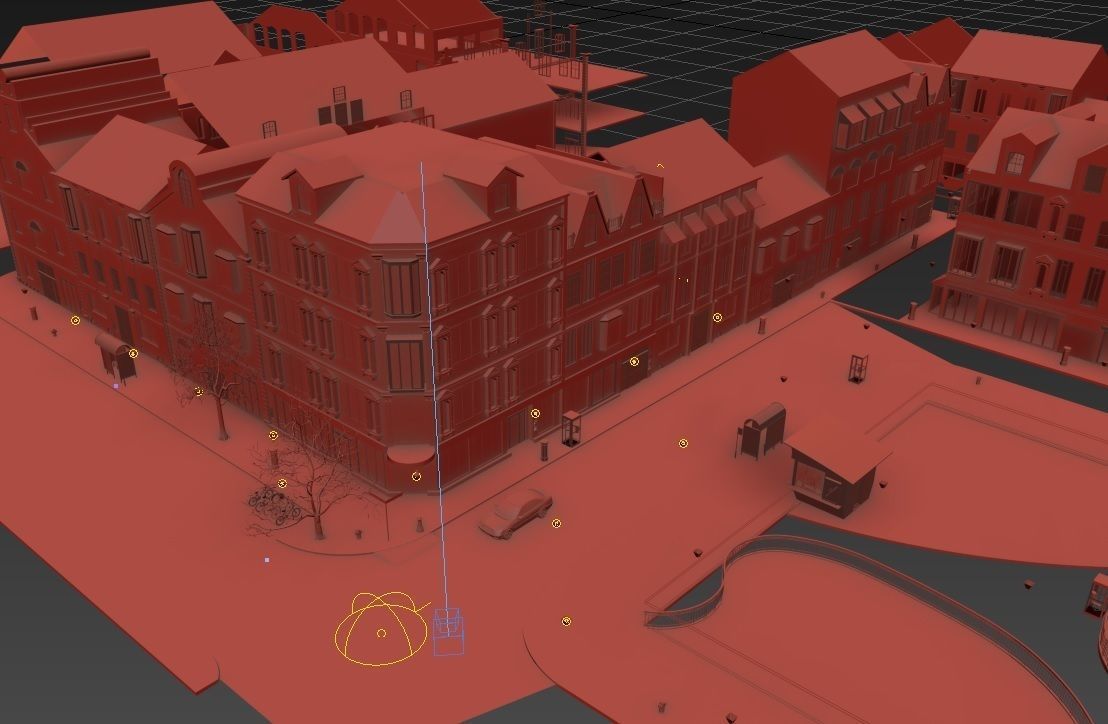 old europe streets 3D model_2