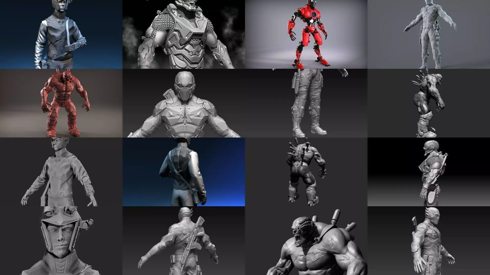 Sci-Fi Characters  Part 2 3D Model Collection_0
