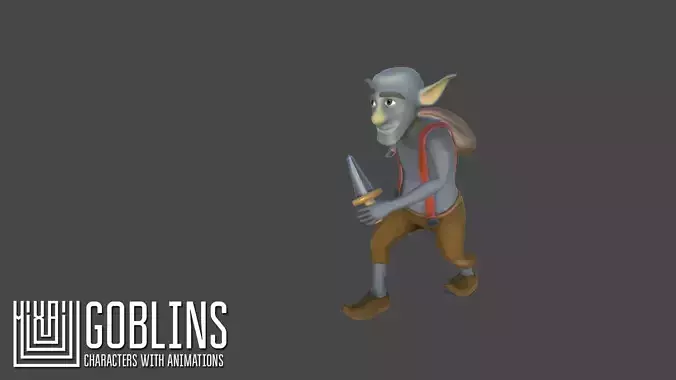 Goblins -characters with animations Low-poly 3D model