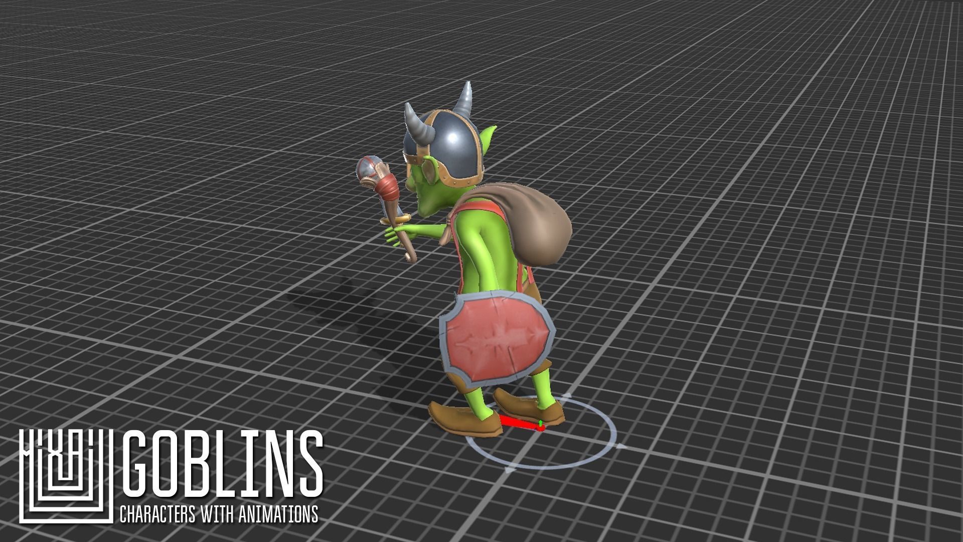 Goblins -characters with animations Low-poly 3D model_5