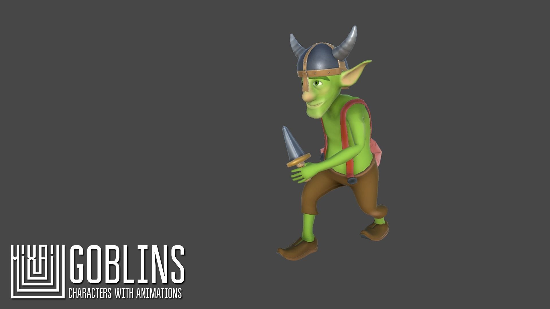Goblins -characters with animations Low-poly 3D model_2