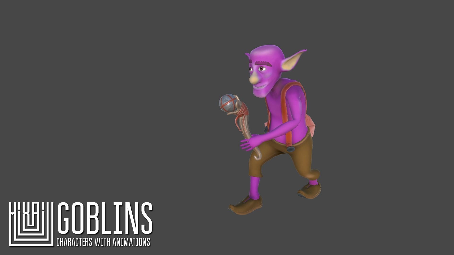Goblins -characters with animations Low-poly 3D model_1