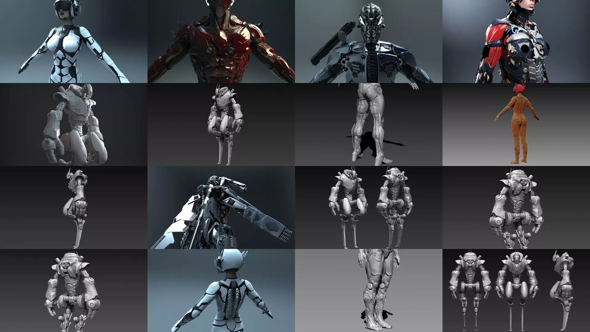 Sci-Fi Characters Part 3 3D Model Collection_0