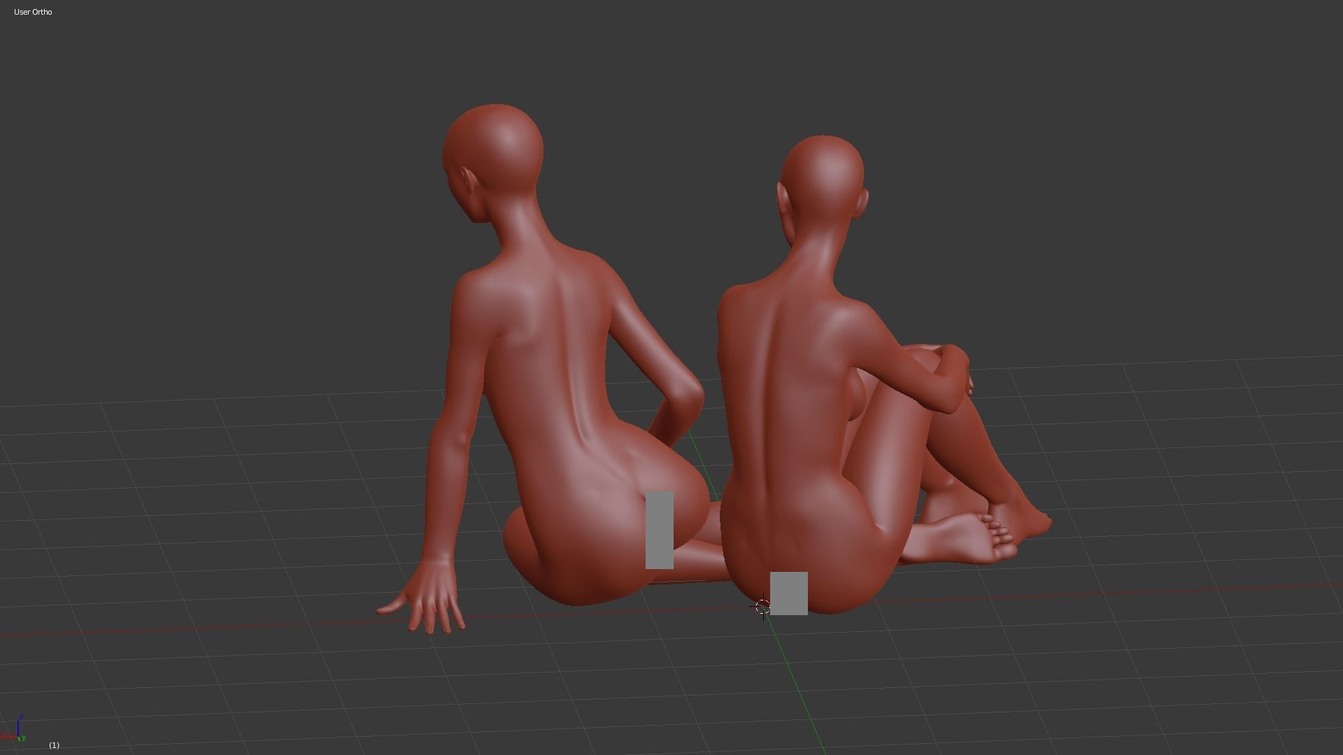 Realistic Human Basemesh - Female - Pose Pack 03 Low-poly 3D model_4