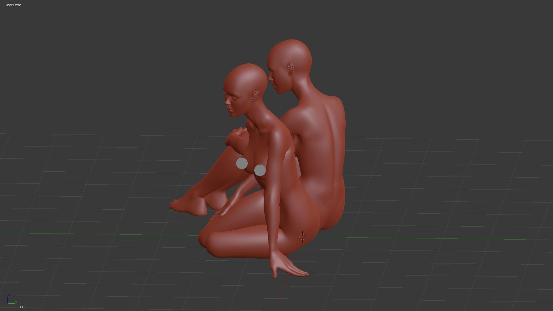 Realistic Human Basemesh - Female - Pose Pack 03 Low-poly 3D model_2