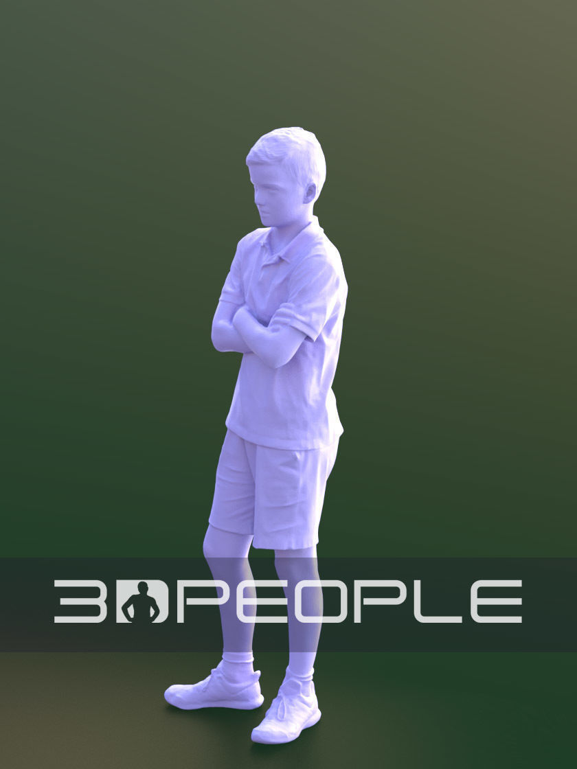 Jack 10198 - Annoyed Teenie Low-poly 3D model_6